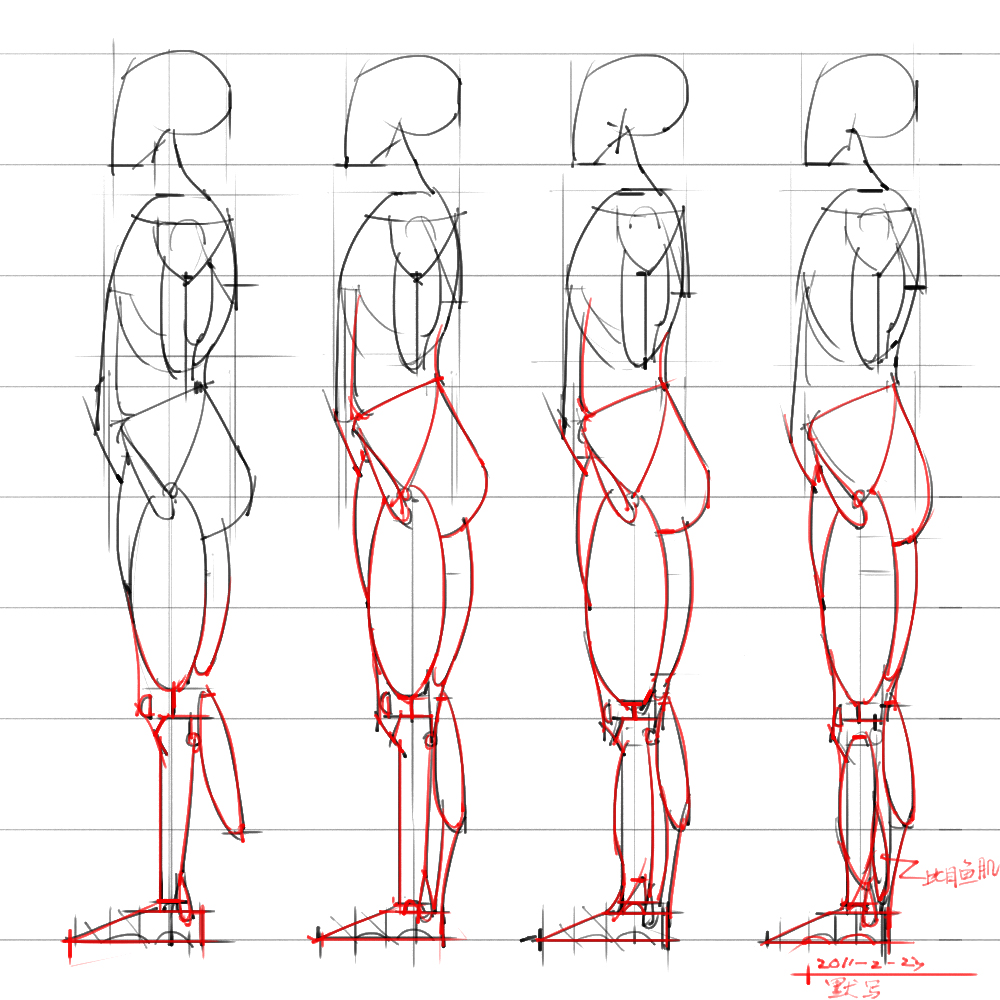 人体结构线稿分享