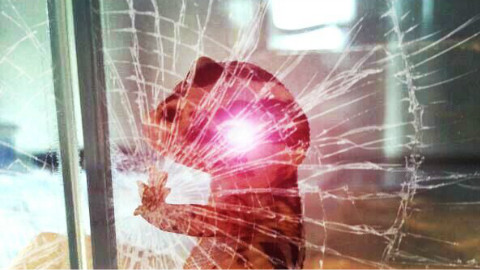 实拍日本 摩天轮车厢 被大风吹得360度 翻转  - A