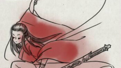 一禅小和尚水墨画头像|一直尝试用水墨画来传