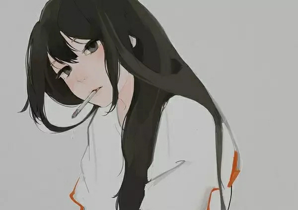 日本插画师たえ清新的少女肖像插画