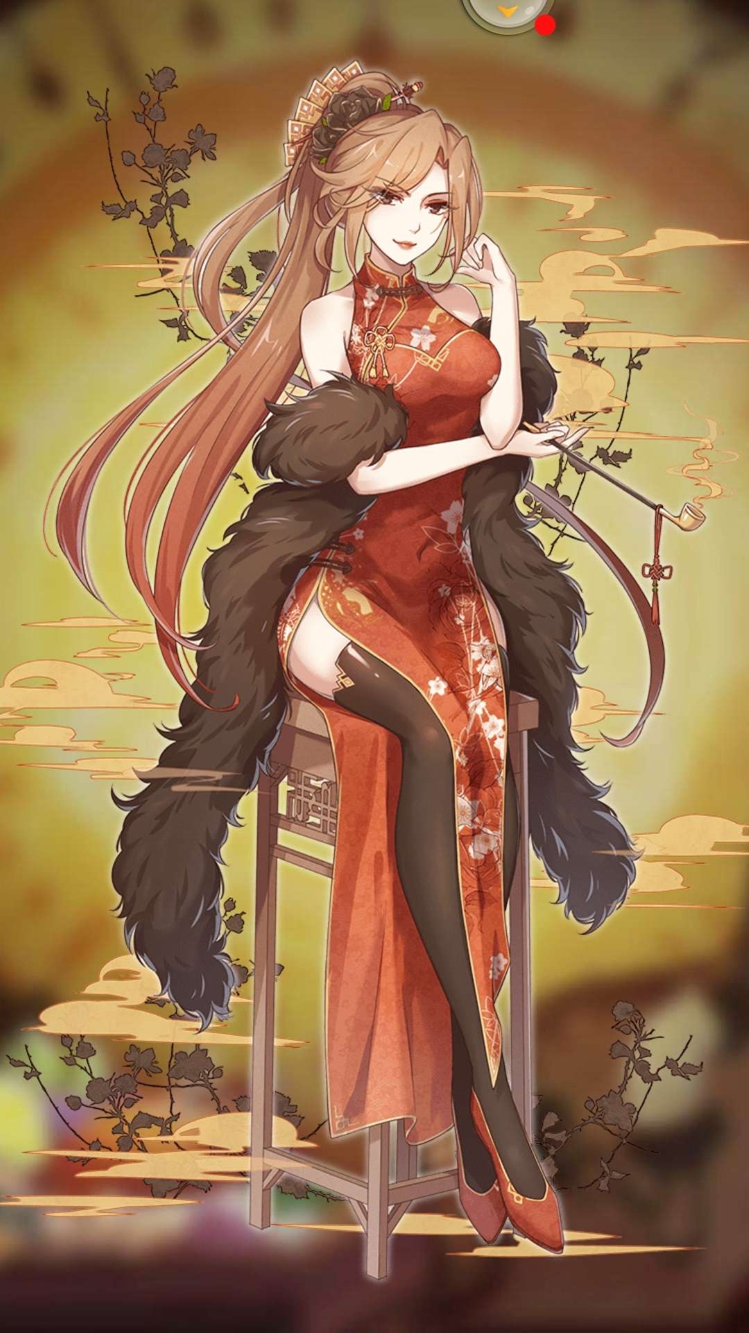 壁纸分享旗袍小姐姐祝各位考生旗开得胜