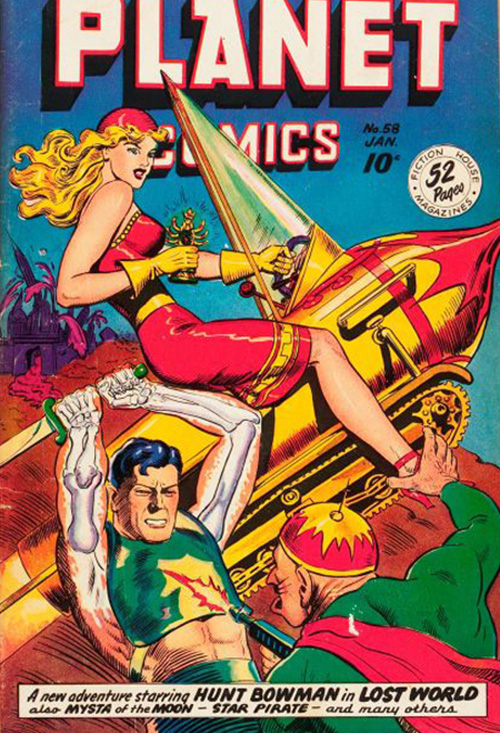 美国老科幻漫画杂志《planet》封面
