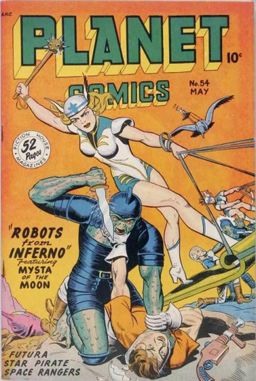 美国老科幻漫画杂志《planet》封面-翼萌网