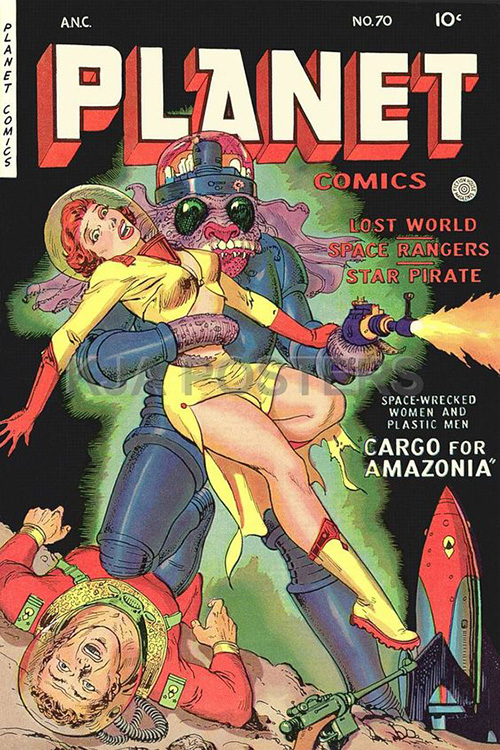 美国老科幻漫画杂志《planet》封面-翼萌网