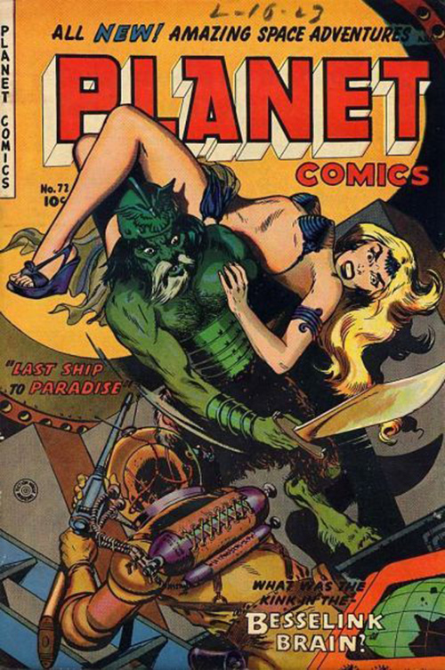 美国老科幻漫画杂志《planet》封面
