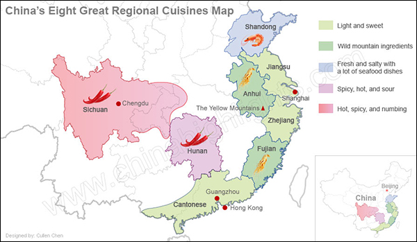 中国八大地区菜系 资料图比如川菜(以麻,辣著称):作者配图:宫保鸡丁