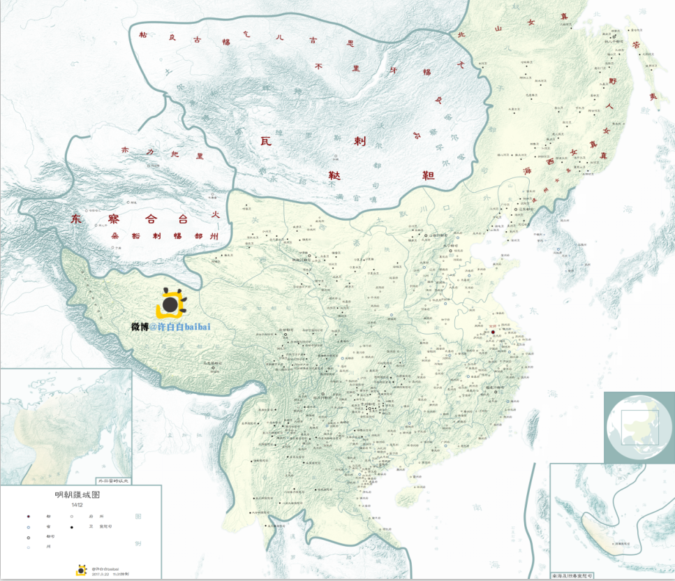【明朝疆域图】2017.09.22