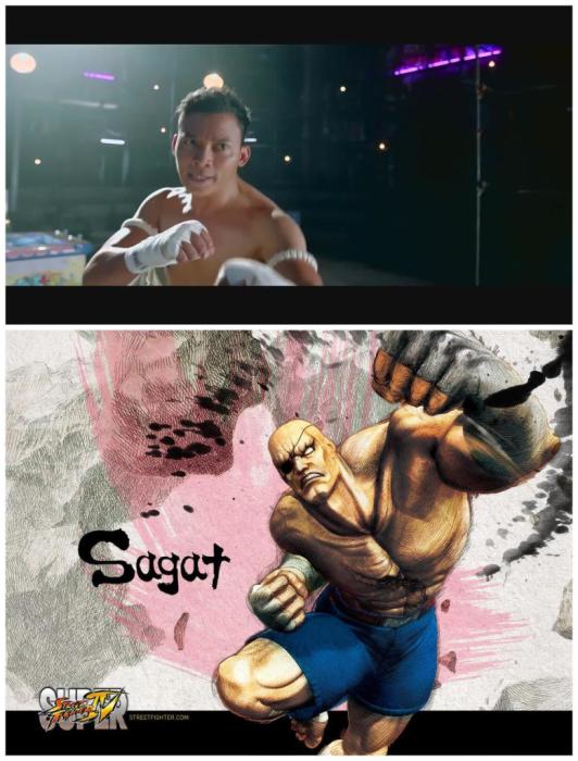 托尼贾与《街霸》中的拳王沙加特