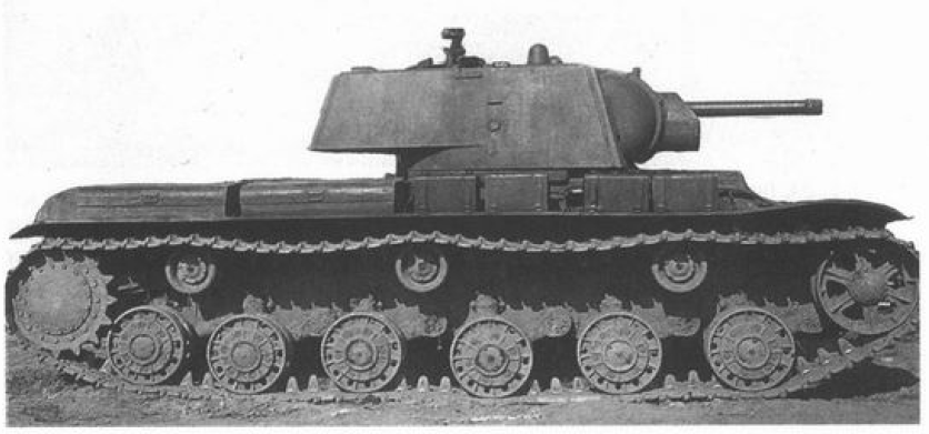 kv-1 model1941重型坦克76毫米f-32坦克炮型(右视图)