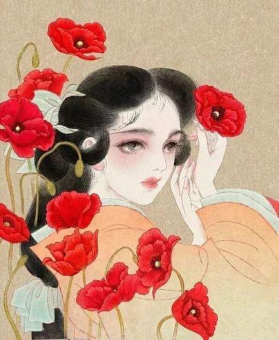 尧立插画 《虞美人》   古典韵味的不仅仅在古风美人上
