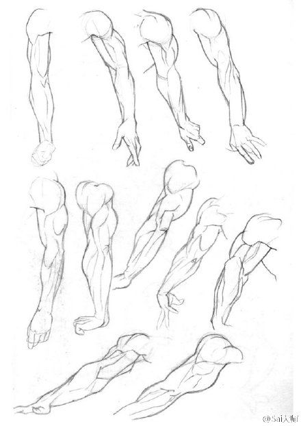 人物造型篇(四十八)——手臂的运动规律(板绘经验分享