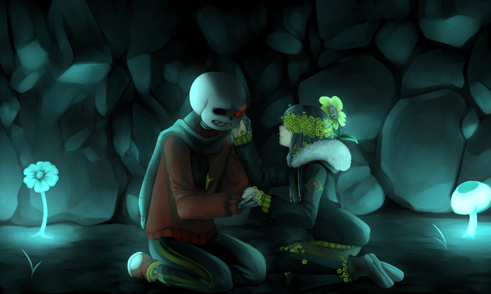 undertale传说之下精美人物图包flowerfell篇