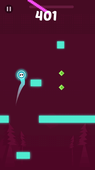 游戏将障碍物用颜色区分,冷色调的是