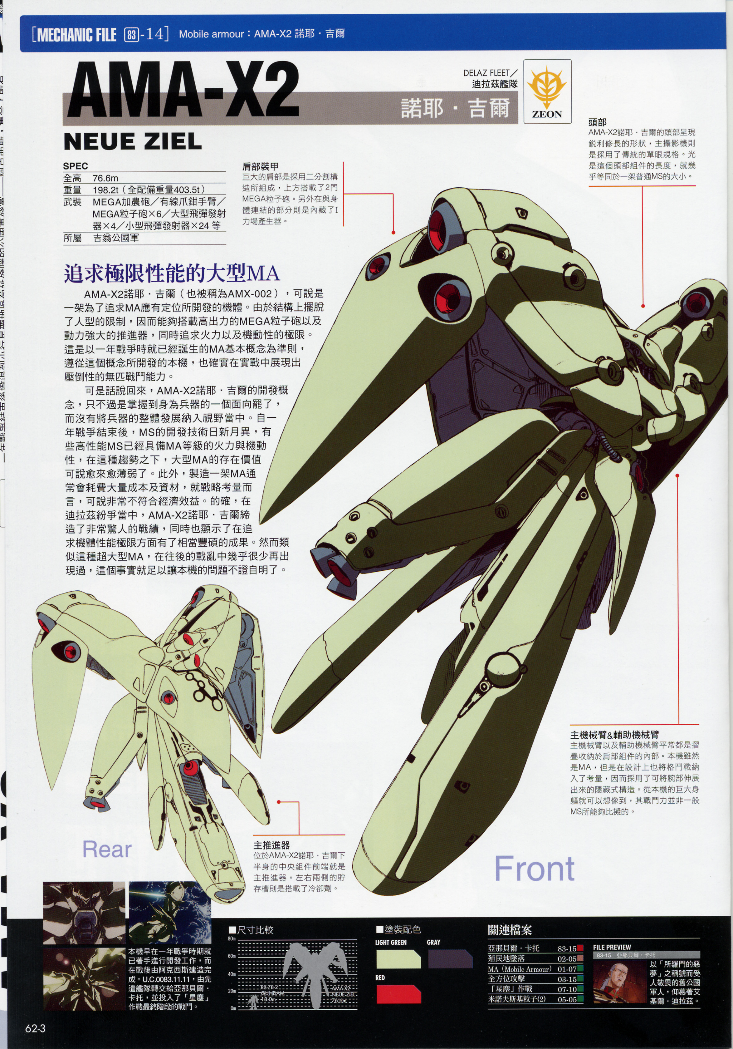 高达战记超百科 the official gundam fact file gff062 绿螳螂