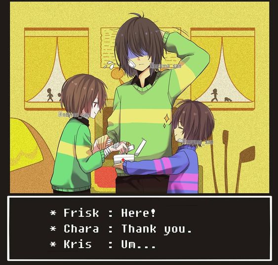 【undertale杂图】传说之下精美人物图包 (kris&frisk&chara第2期)