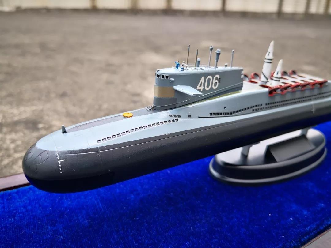 我与海军70年:网友制作的092型核潜艇模型