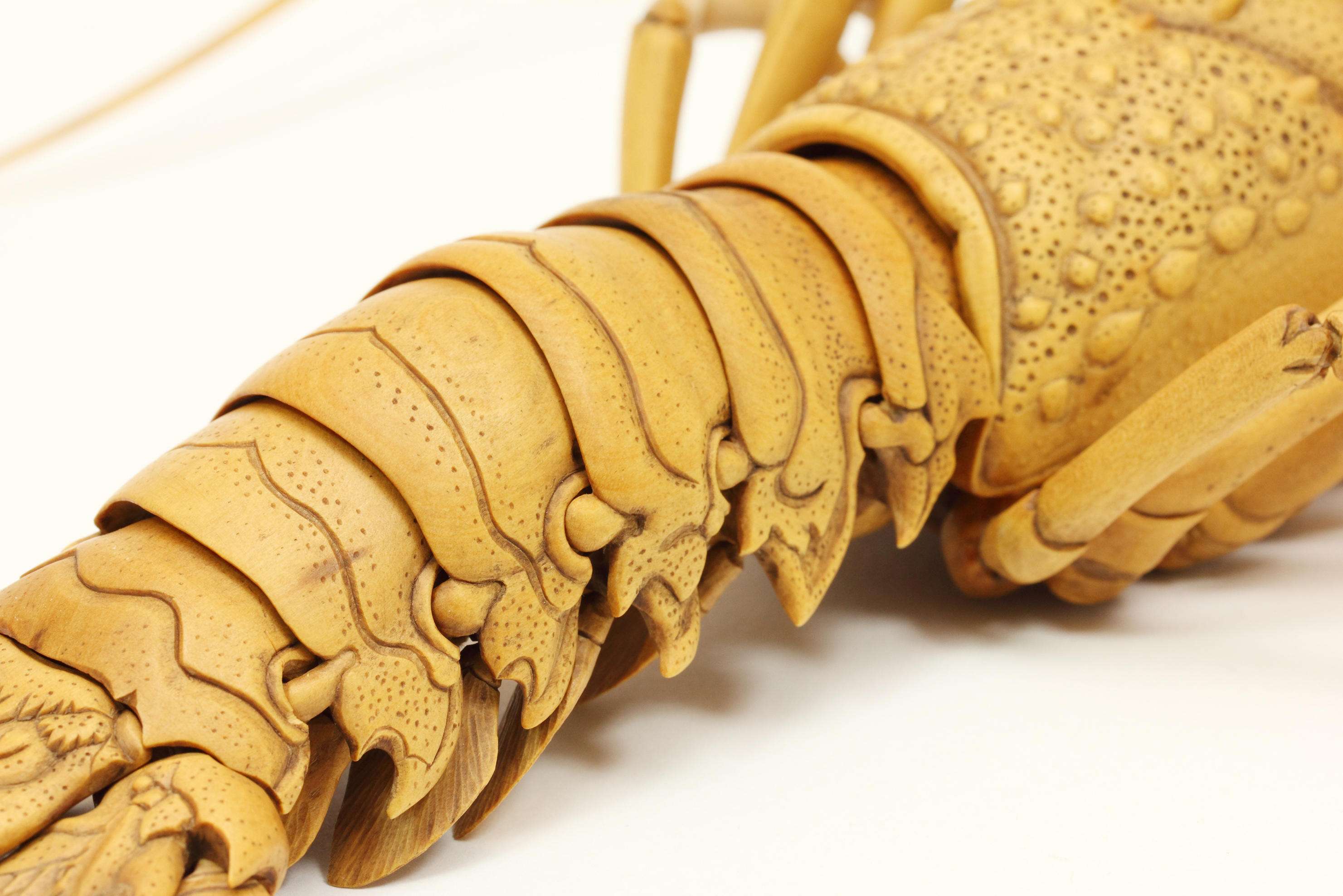 日本雕刻大师ohtake ryousuke雕刻作品:龙虾