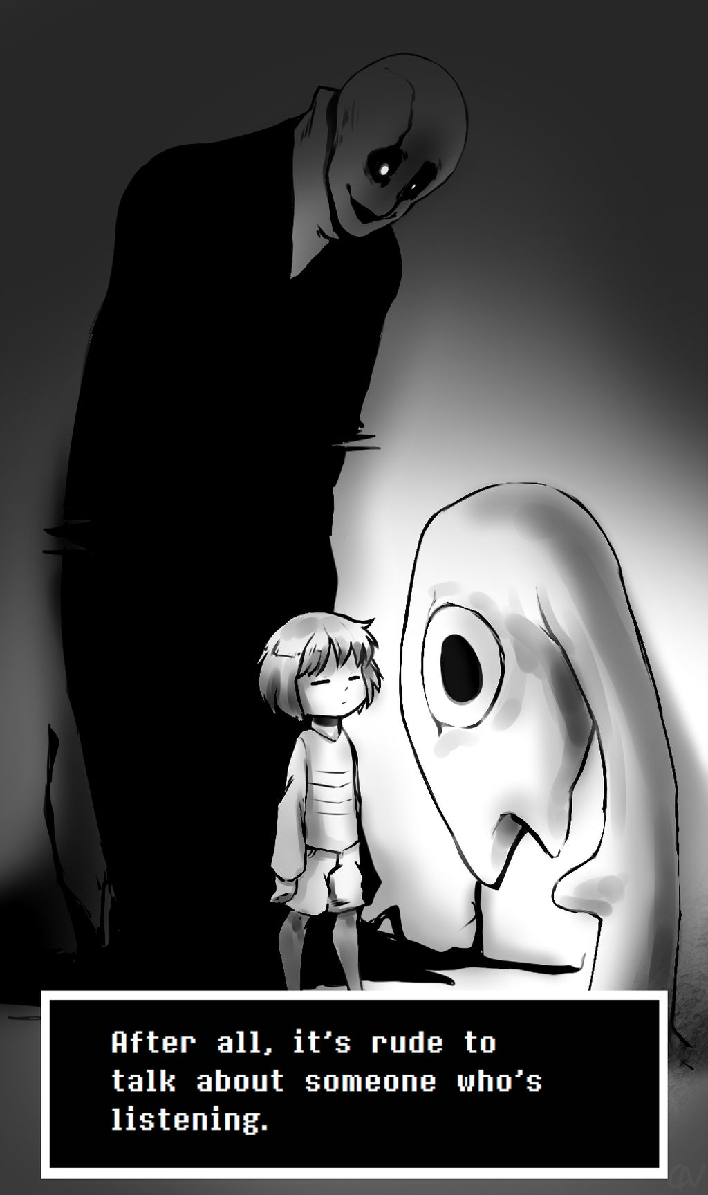 undertale传说之下精美人物图包gasterfrisk篇