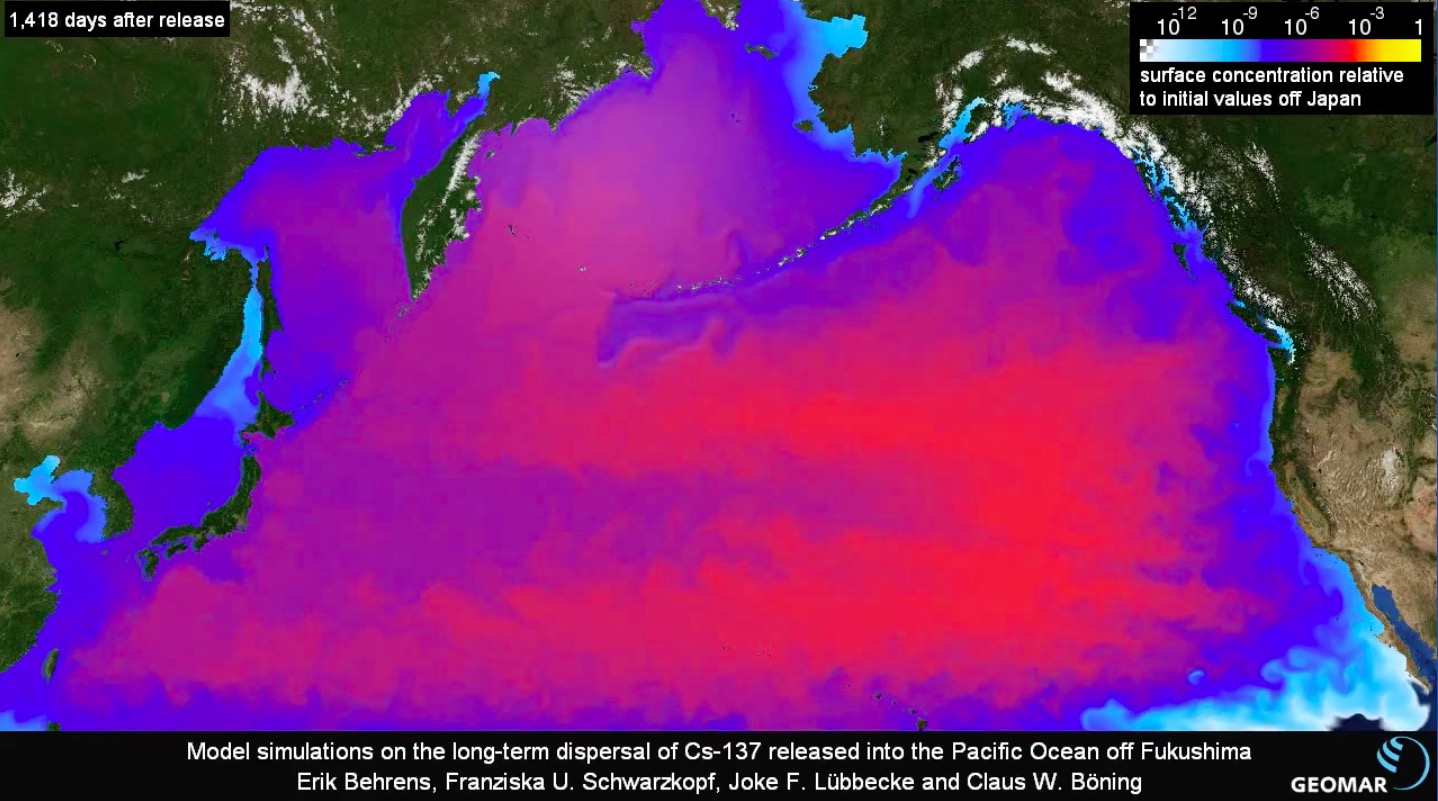 多图干货福岛核废水排放后的扩散情况模拟400天抵达中国海岸