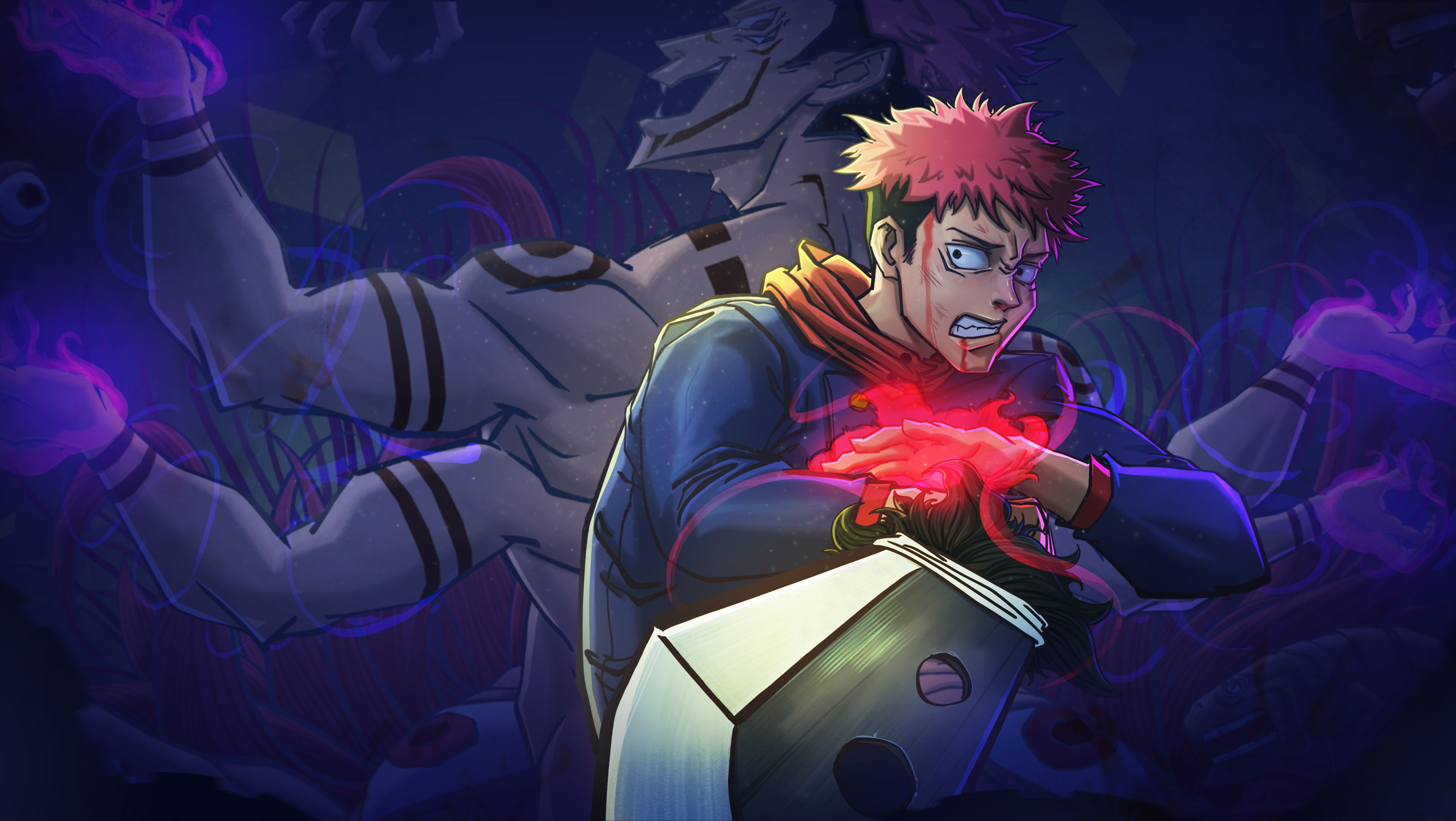 画师修炼蓝队咒术回战虎杖悠仁