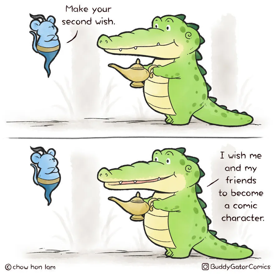 漫画:鳄鱼先生治愈漫画