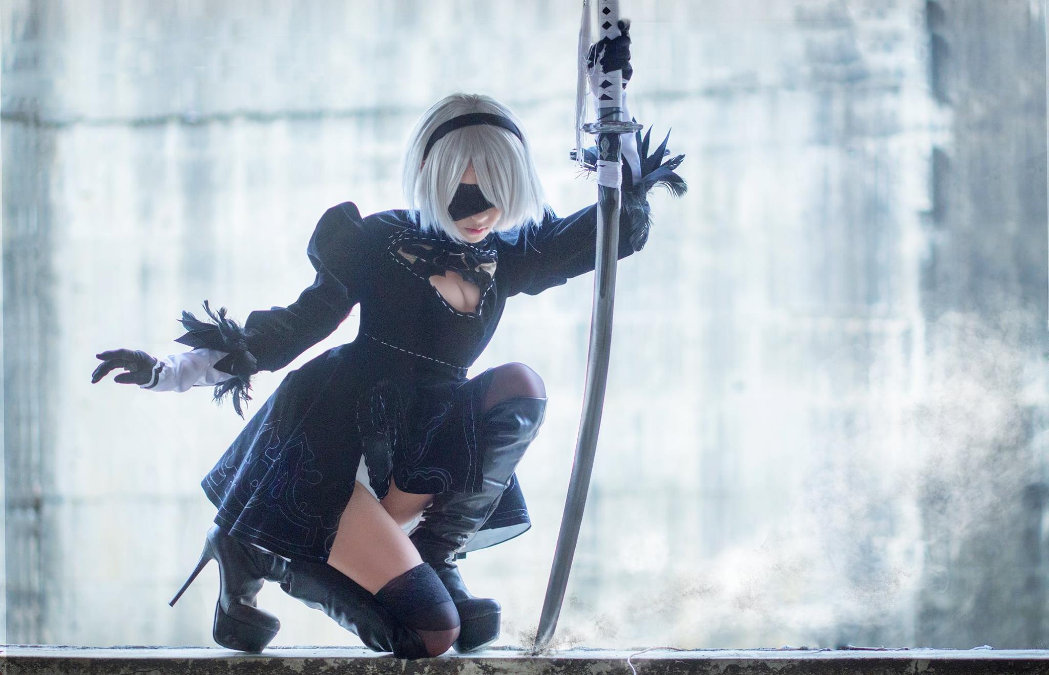 各种2b应有尽有雨波nierautomata2b小姐cos图