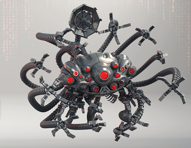 人类对抗机械章鱼只有两种方法:操纵apu用机枪摧毁章鱼的机械结构