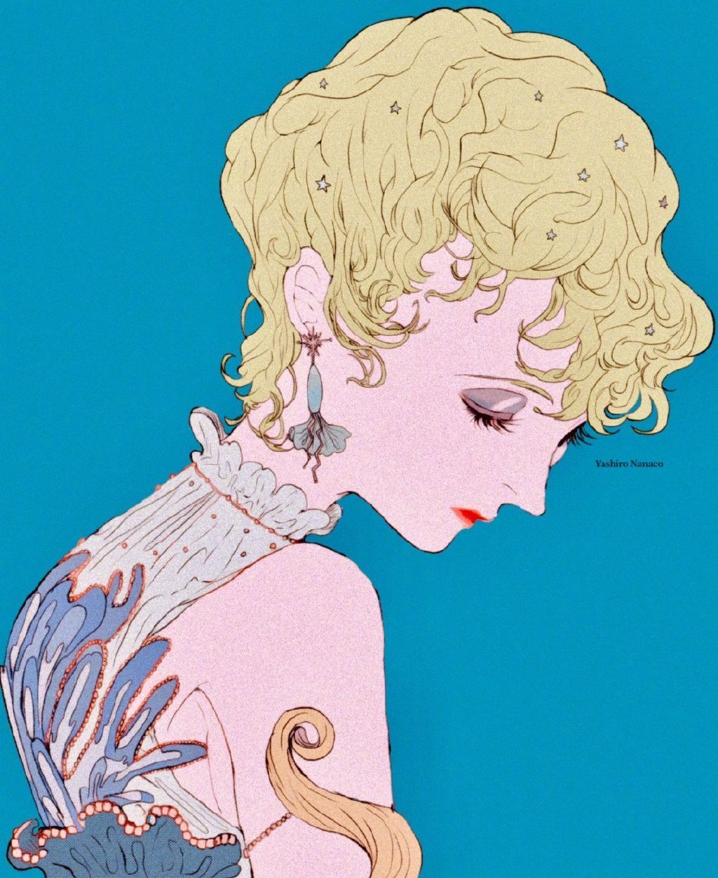 复古风插画   眼睛很特别哦~  插画师 yashiro nanaco