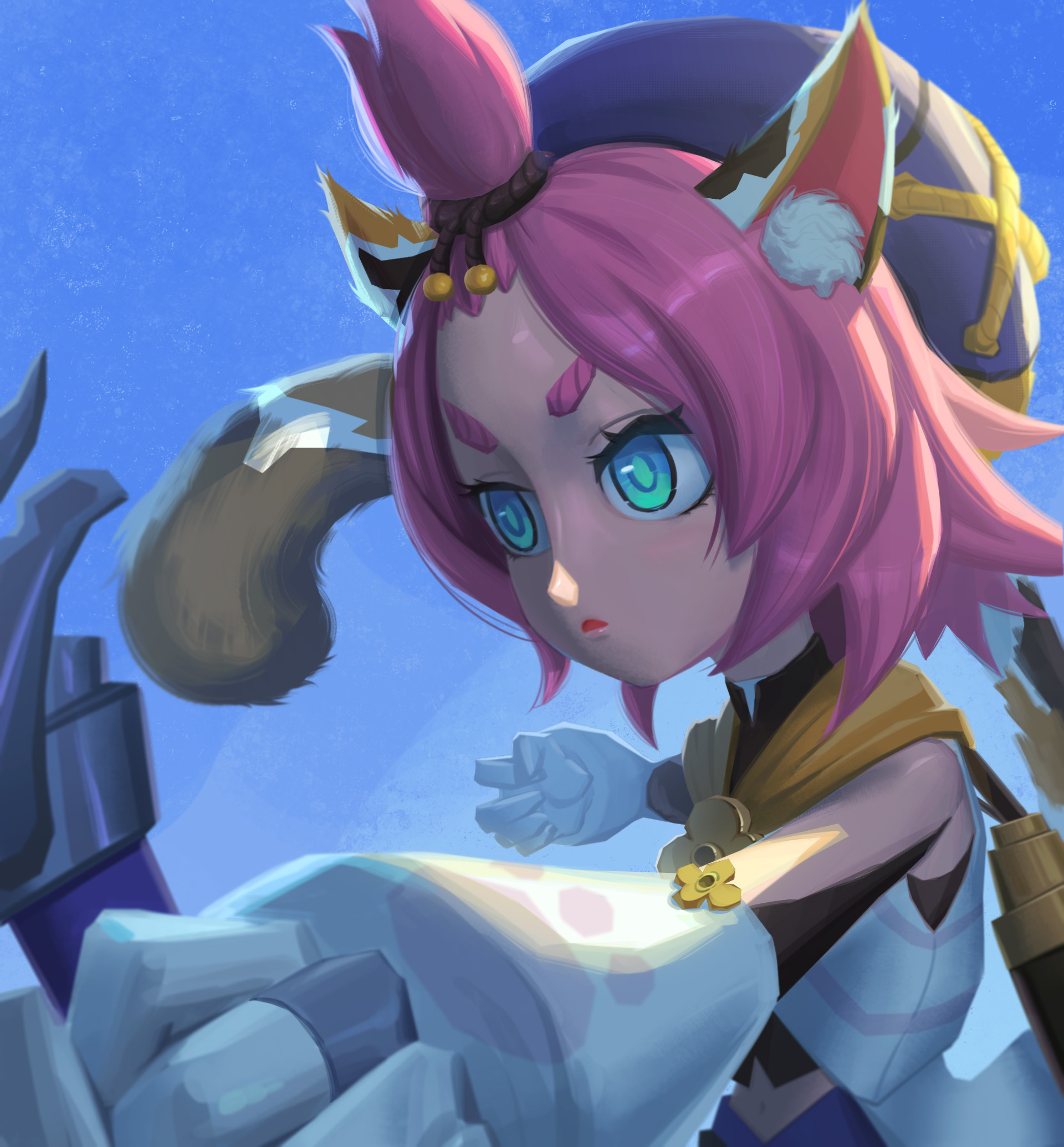 【画师修炼】【蓝队】猫猫迪奥娜详细过程图 - acfu