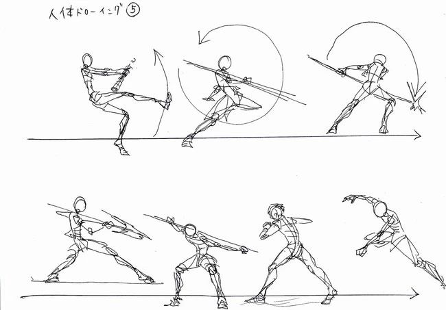 人物的打斗动作姿态绘画素材,教你画出酷炫的格斗角色 - acfun弹幕视