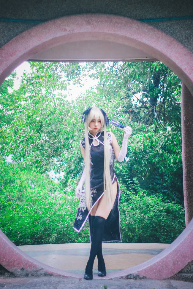 cos春日野穹黑旗袍