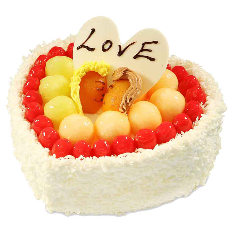 2020年最新款心形欧式巧克力水果情侣蛋糕,适合送爱人,送女朋友 - acf