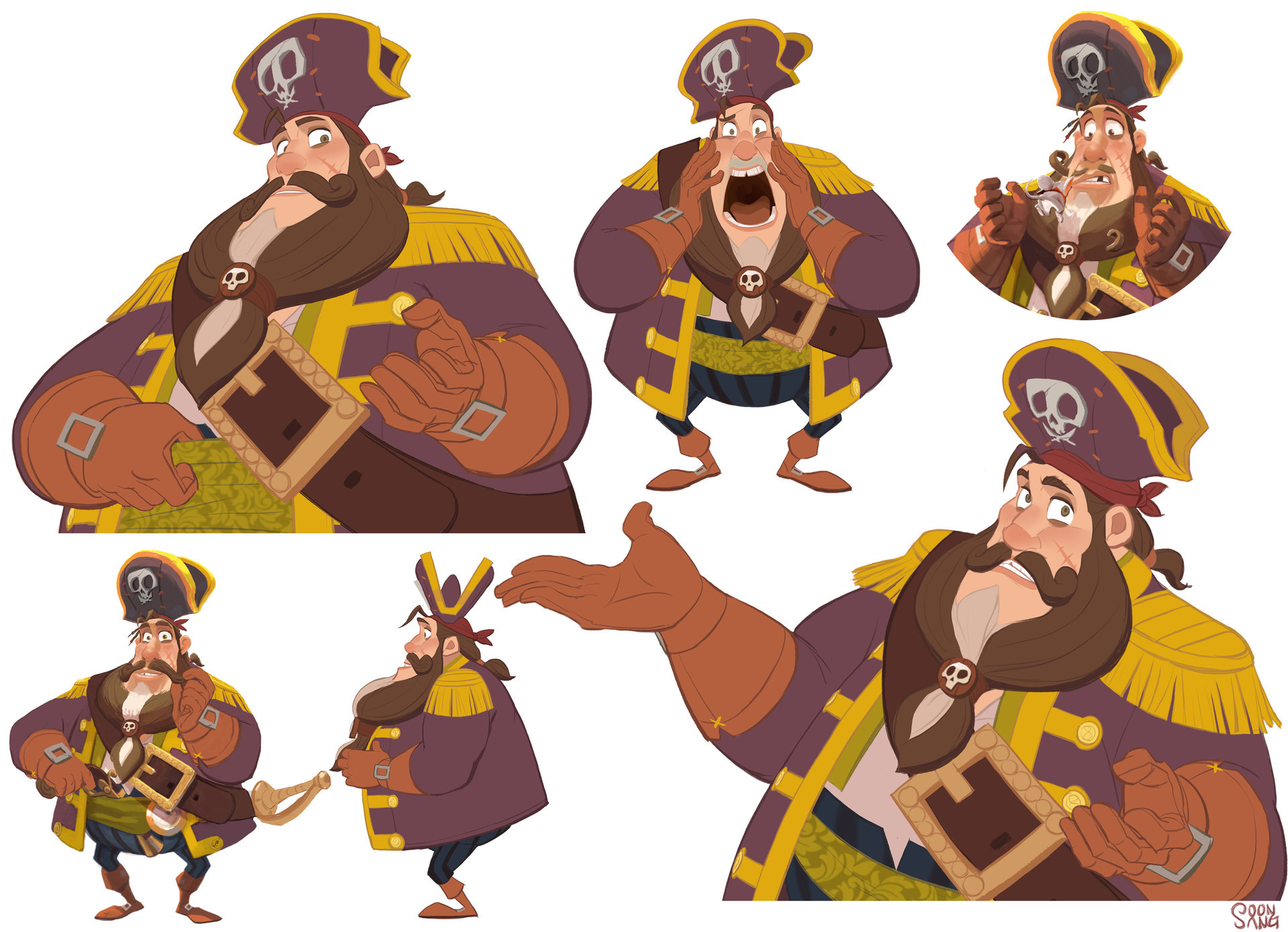 欧美风人物的特点表情总是很丰富.哈~    画师 hong soonsang