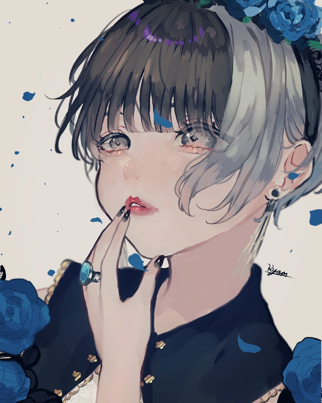 短发小可爱来一波嘘小声点哦画师きょむ殿下这么可爱确定不来看看么