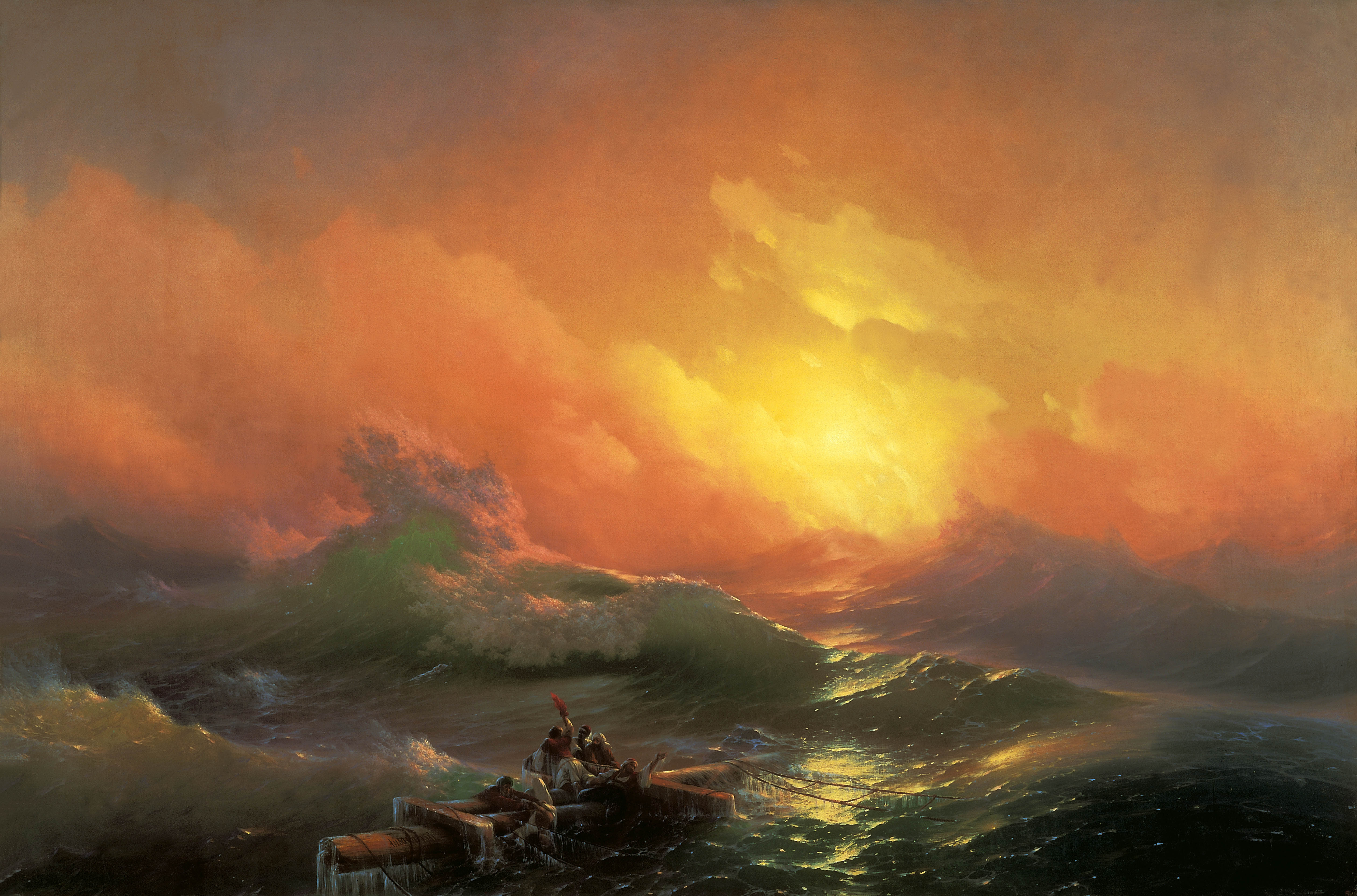 《九级浪 the ninth wave》 艾瓦佐夫斯基 ivan aivazovsky