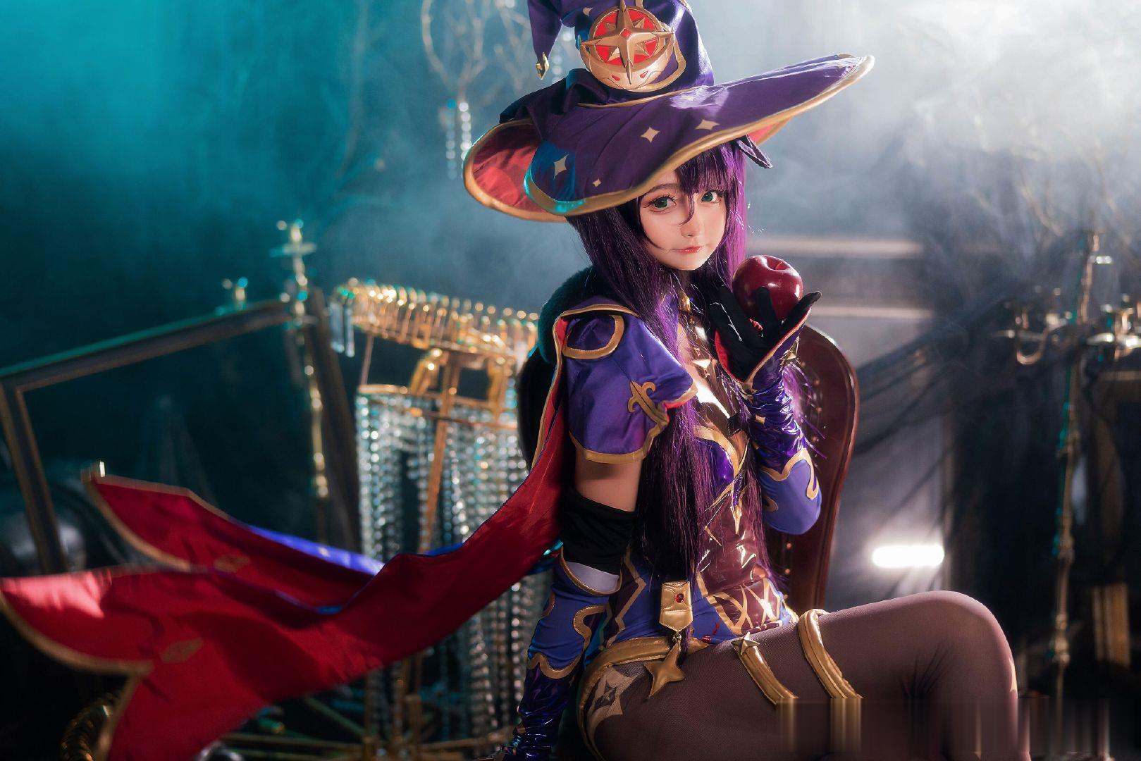 cosplay精选原神cos正片莫娜精致小巧的姑娘