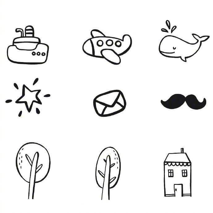 简单好看的简笔画手帐素材67676767