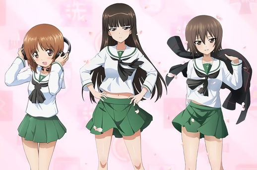 少女与战车#太太组"西住志穗"和"岛田千代"都穿上了大洗女子学园的