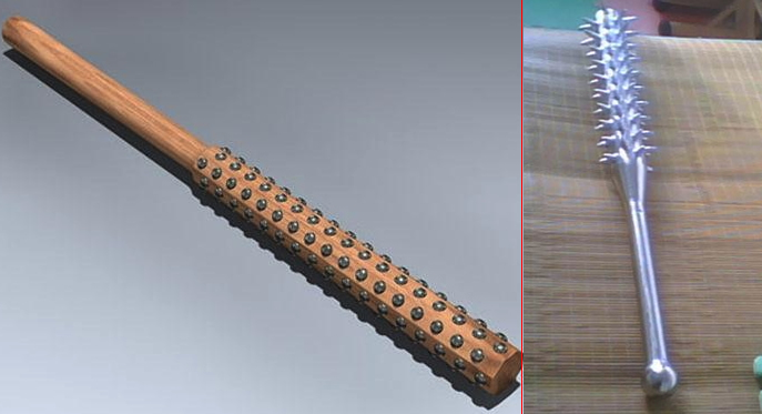 凯多的狼牙棒明显比大和的鬼金棒要更加尖锐.