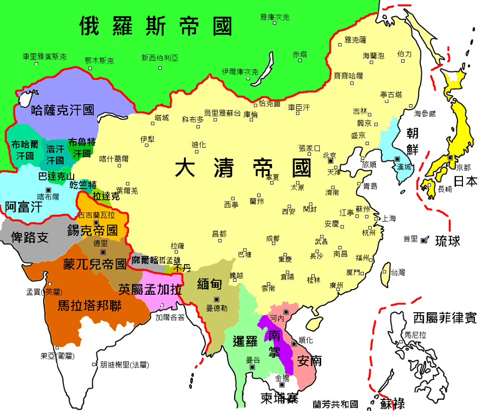 顺治时期地图图片