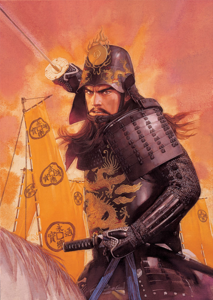 和明朝同时代的日本战国最强大名织田信长永乐通宝军旗很醒目