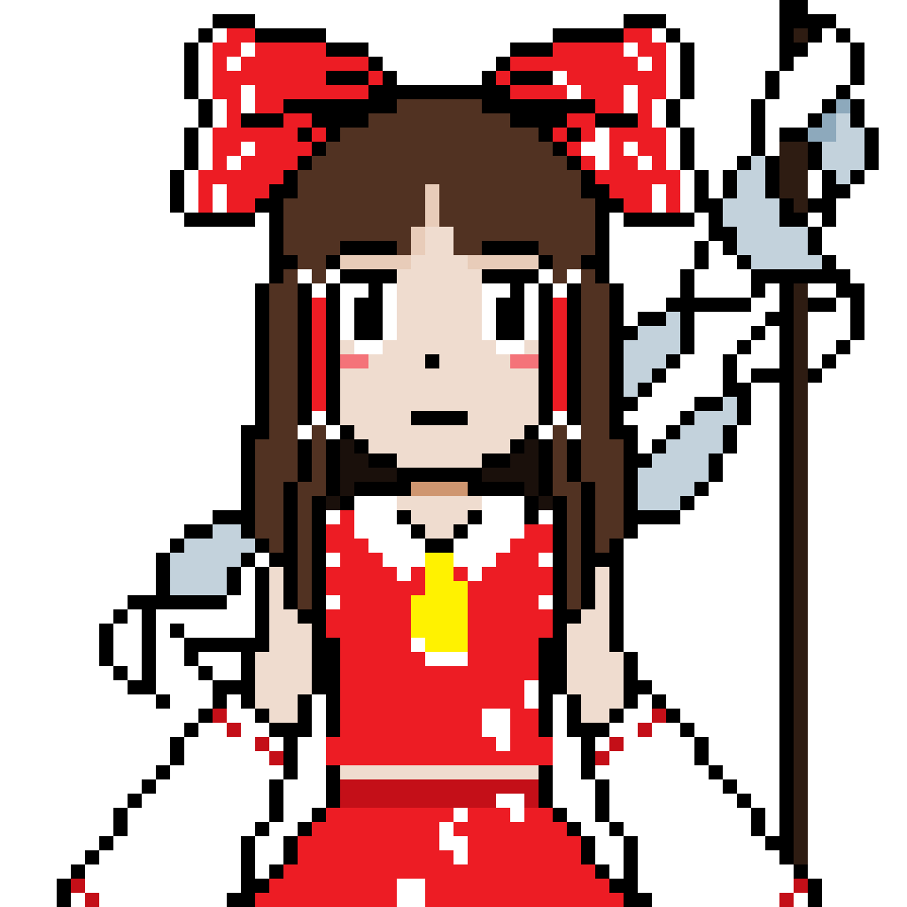 东方像素画——博丽灵梦 - acfun弹幕视频网 - 认真你就输啦 (?ω?