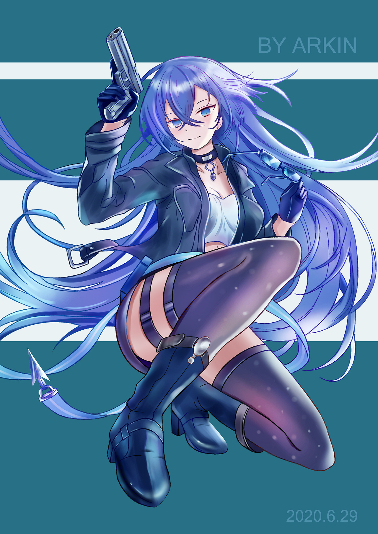 画师画师蕉友飒飒的二次元coolgirl