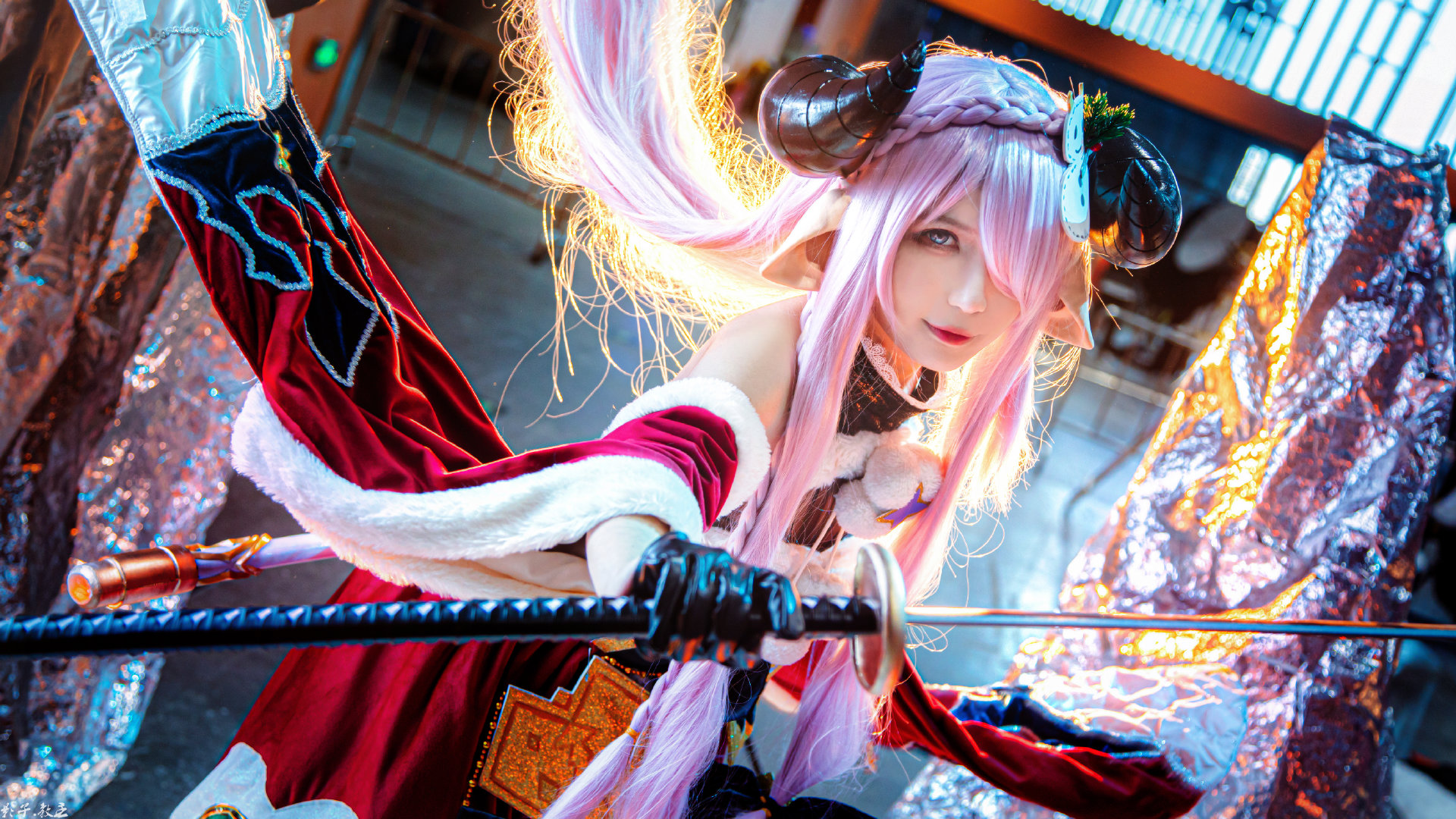 cosplay精选碧蓝幻想娜鲁梅亚cos拔剑的姿势帅到爆炸