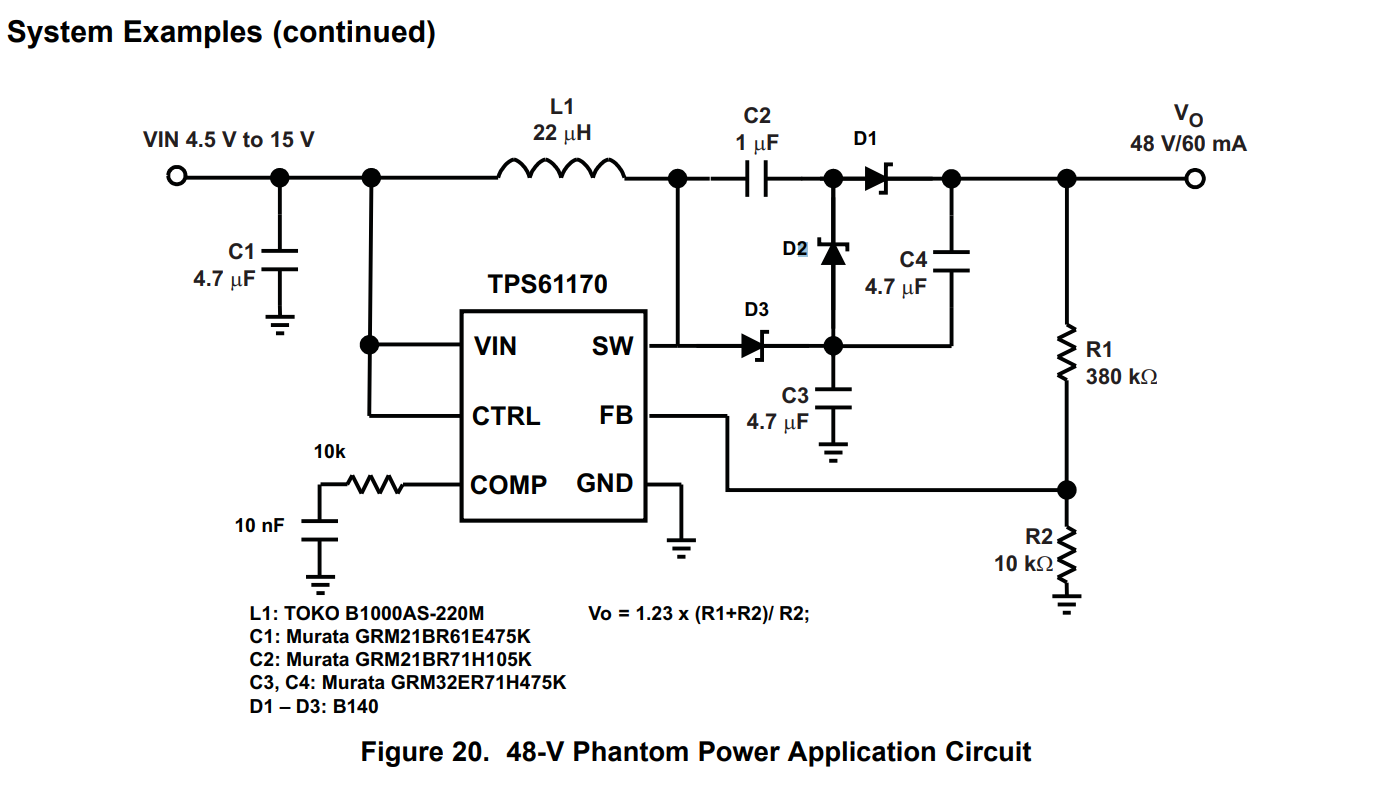 电脑音频之大振膜电容麦48v幻象电源电路分析