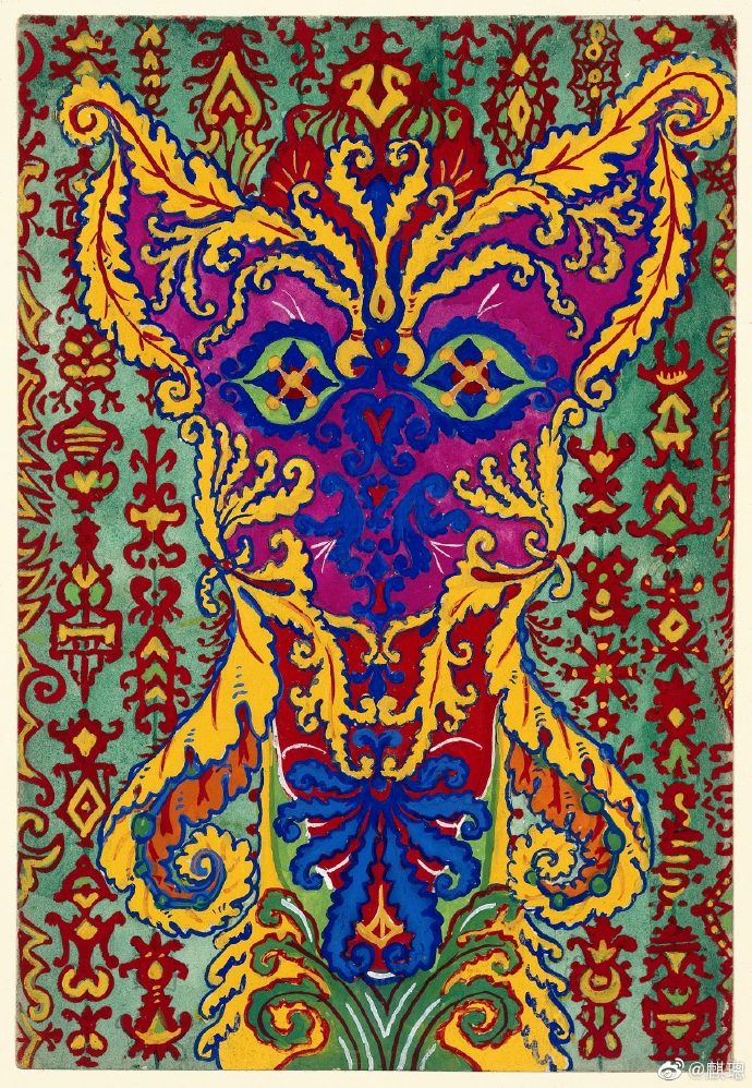 英国画家路易斯韦恩善于画猫晚年的他患上了精神分裂症这时候的作品越