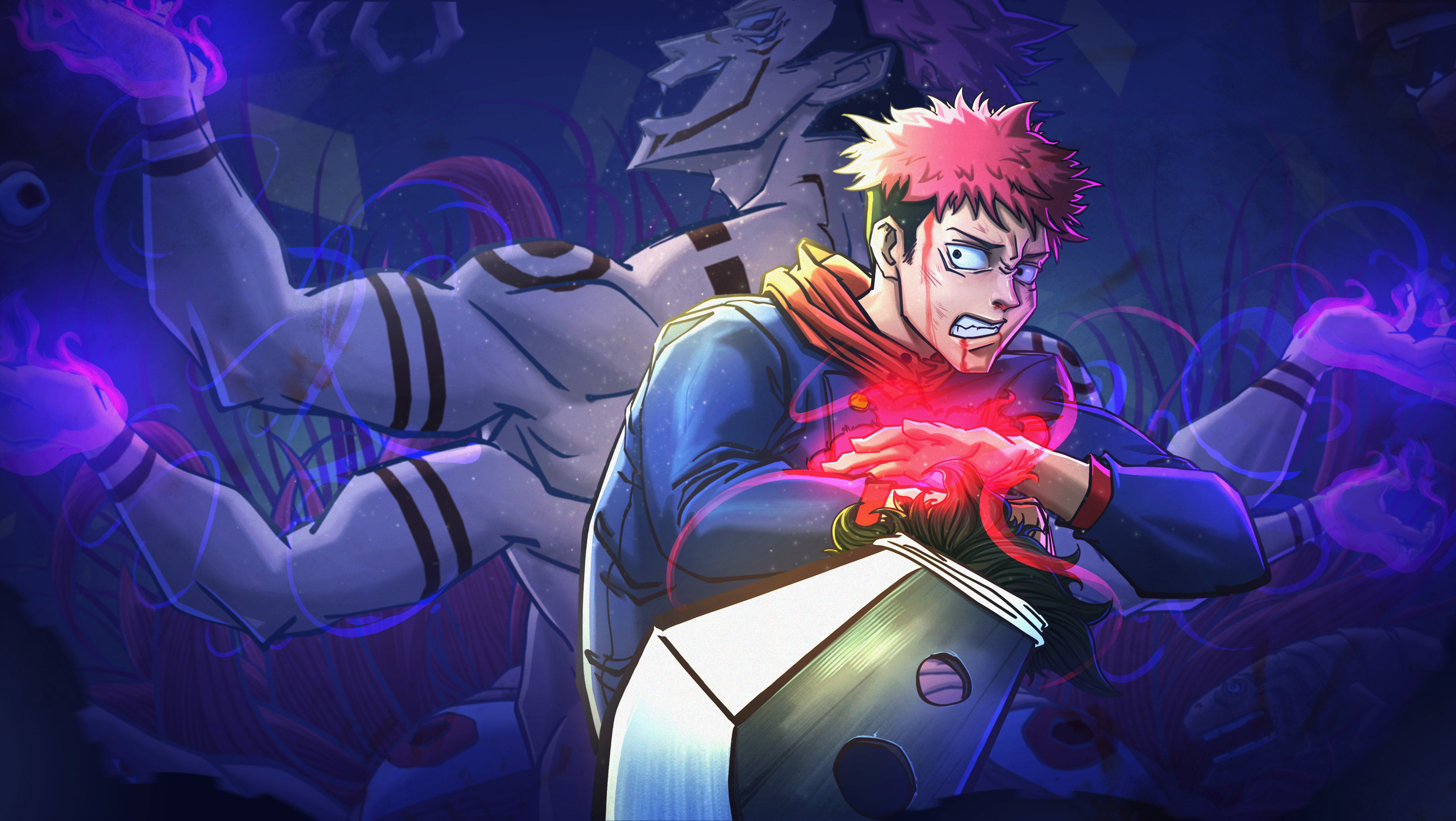 画师修炼蓝队咒术回战虎杖悠仁