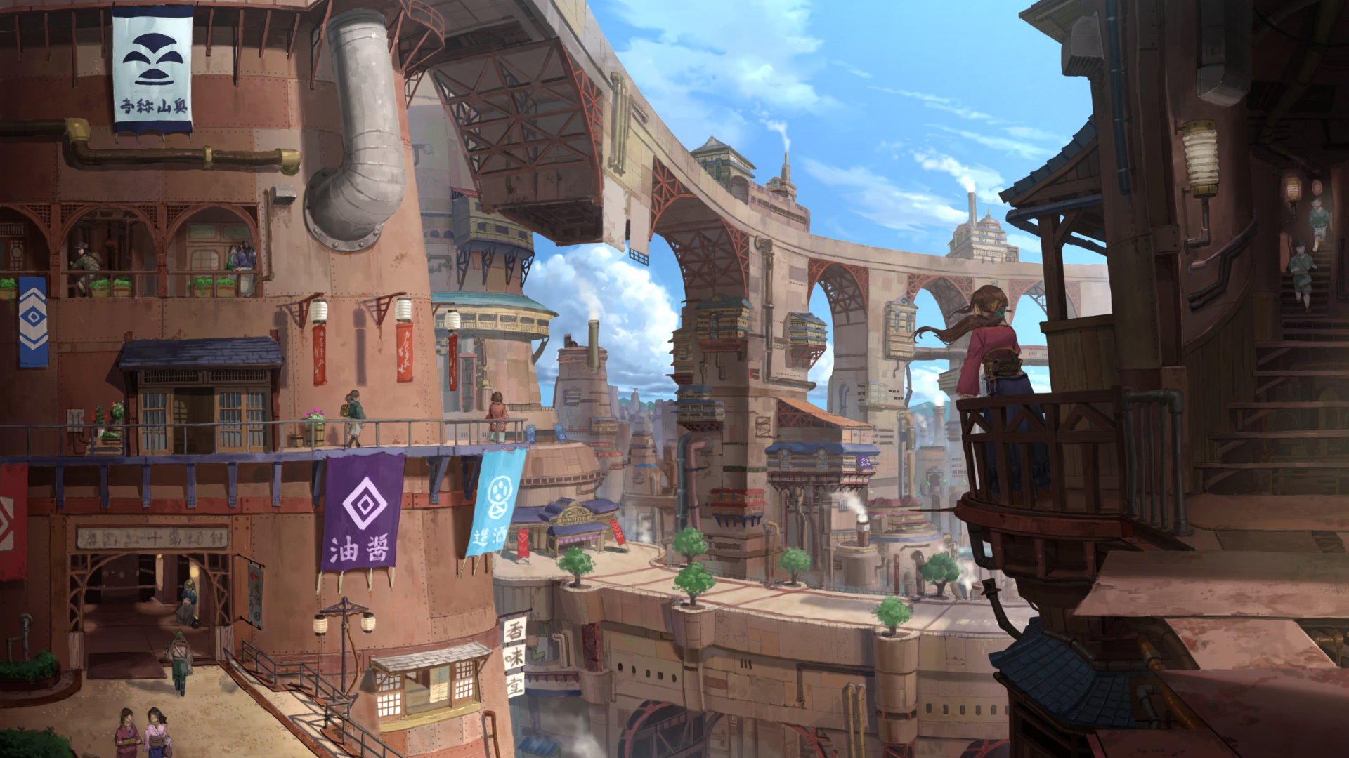 动漫壁纸朋克战车雪景狐狸娘2020年1月号