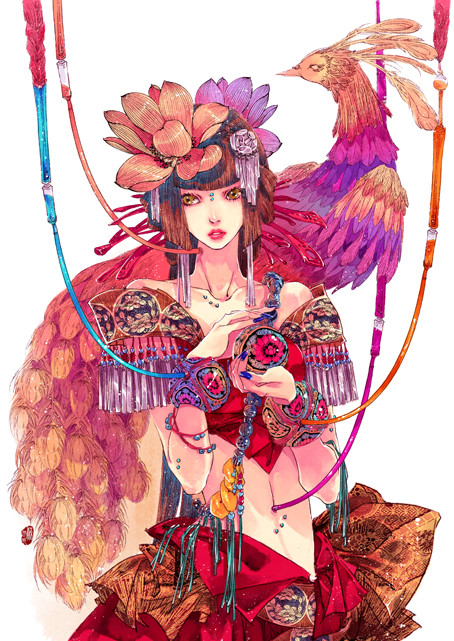 伊吹五月　画集「千歳寄夢」 伊吹五月线稿个人本画集-散图