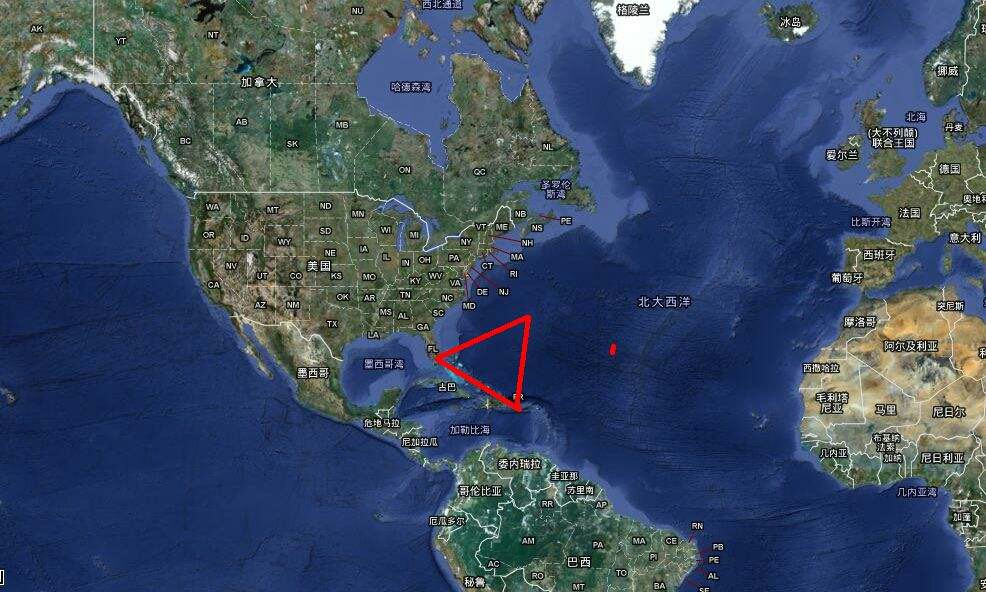 百慕大三角地图图片